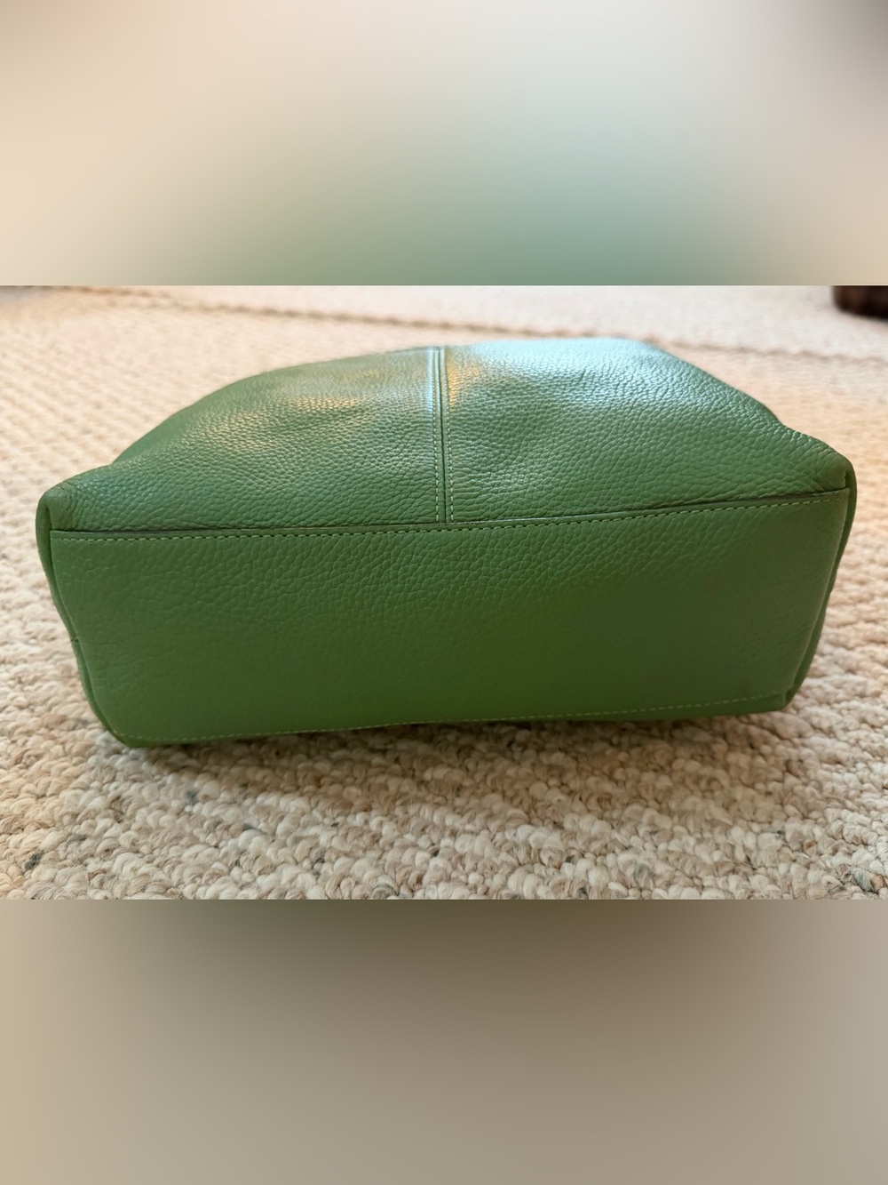 Coach Vintage Pebbled Leather Penelope Lunch Tote Bag in Sea Foam Green. - Picture 7 of 16